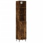 vidaXL Aparador de madera contrachapada roble ahumado 34,5x34x180 cm vidaXL Aparador de madera contrachapada roble ahumado 34,5x34x180 cm