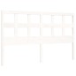 vidaXL Estructura de cama matrimonio con cabecero madera maciza blanco vidaXL Estructura de cama matrimonio con cabecero madera maciza blanco