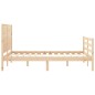 vidaXL Estructura de cama con cabecero madera maciza 140x190 cm vidaXL Estructura de cama con cabecero madera maciza 140x190 cm
