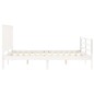 vidaXL Estructura de cama con cabecero madera maciza blanco 160x200 cm vidaXL Estructura de cama con cabecero madera maciza blanco 160x200 cm
