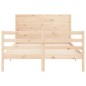 vidaXL Estructura de cama con cabecero madera maciza 140x200 cm vidaXL Estructura de cama con cabecero madera maciza 140x200 cm