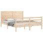 vidaXL Estructura de cama de matrimonio con cabecero madera maciza vidaXL Estructura de cama de matrimonio con cabecero madera maciza