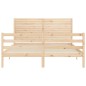 vidaXL Estructura de cama de matrimonio con cabecero madera maciza vidaXL Estructura de cama de matrimonio con cabecero madera maciza