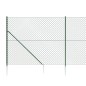 vidaXL Cerca de alambre con pinchos de anclaje verde 1,6x10 m vidaXL Cerca de alambre con pinchos de anclaje verde 1,6x10 m