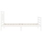 vidaXL Estructura de cama con cabecero madera maciza blanco 100x200 cm