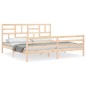 vidaXL Estructura de cama de matrimonio con cabecero madera maciza vidaXL Estructura de cama de matrimonio con cabecero madera maciza