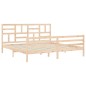 vidaXL Estructura de cama de matrimonio con cabecero madera maciza vidaXL Estructura de cama de matrimonio con cabecero madera maciza