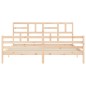 vidaXL Estructura de cama de matrimonio con cabecero madera maciza vidaXL Estructura de cama de matrimonio con cabecero madera maciza