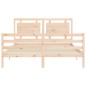 vidaXL Estructura de cama con cabecero madera maciza 160x200 cm vidaXL Estructura de cama con cabecero madera maciza 160x200 cm