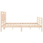vidaXL Estructura de cama con cabecero madera maciza 160x200 cm vidaXL Estructura de cama con cabecero madera maciza 160x200 cm