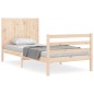 vidaXL Estructura de cama con cabecero madera maciza 100x200 cm vidaXL Estructura de cama con cabecero madera maciza 100x200 cm