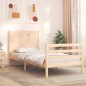 vidaXL Estructura de cama con cabecero madera maciza 100x200 cm vidaXL Estructura de cama con cabecero madera maciza 100x200 cm