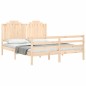 vidaXL Estructura de cama con cabecero madera maciza 160x200 cm vidaXL Estructura de cama con cabecero madera maciza 160x200 cm