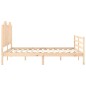 vidaXL Estructura de cama con cabecero madera maciza 160x200 cm vidaXL Estructura de cama con cabecero madera maciza 160x200 cm