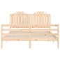 vidaXL Estructura de cama con cabecero madera maciza 160x200 cm vidaXL Estructura de cama con cabecero madera maciza 160x200 cm