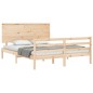 vidaXL Estructura de cama de matrimonio con cabecero madera maciza vidaXL Estructura de cama de matrimonio con cabecero madera maciza