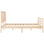 vidaXL Estructura de cama de matrimonio con cabecero madera maciza vidaXL Estructura de cama de matrimonio con cabecero madera maciza