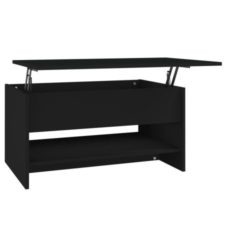 vidaXL Mesa de centro madera contrachapada negro 80x50x40 cm