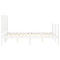 vidaXL Estructura de cama con cabecero madera maciza blanco 140x200 cm vidaXL Estructura de cama con cabecero madera maciza blanco 140x200 cm