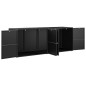 vidaXL Armario de almacenaje de jardín ratán PE negro 198x55,5x80 cm vidaXL Armario de almacenaje de jardín ratán PE negro 198x55,5x80 cm