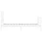 vidaXL Estructura de cama individual con cabecero madera maciza blanco vidaXL Estructura de cama individual con cabecero madera maciza blanco