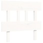 vidaXL Estructura de cama individual con cabecero madera maciza blanco vidaXL Estructura de cama individual con cabecero madera maciza blanco