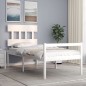 vidaXL Cama para personas mayores con cabecero madera maciza blanco vidaXL Cama para personas mayores con cabecero madera maciza blanco