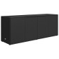 vidaXL Armario de almacenaje de jardín ratán PE negro 198x55,5x80 cm vidaXL Armario de almacenaje de jardín ratán PE negro 198x55,5x80 cm