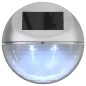 vidaXL Lámparas solares LED de pared exterior redonda 24 uds plateadas vidaXL Lámparas solares LED de pared exterior redonda 24 uds plateadas