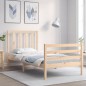 vidaXL Estructura de cama con cabecero madera maciza vidaXL Estructura de cama con cabecero madera maciza
