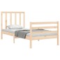 vidaXL Estructura de cama con cabecero madera maciza vidaXL Estructura de cama con cabecero madera maciza