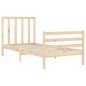 vidaXL Estructura de cama con cabecero madera maciza vidaXL Estructura de cama con cabecero madera maciza