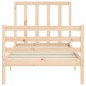 vidaXL Estructura de cama con cabecero madera maciza vidaXL Estructura de cama con cabecero madera maciza