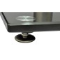 Soporte para altavoz, de cristal negro y aluminio, 2 unidades Soporte para altavoz, de cristal negro y aluminio, 2 unidades