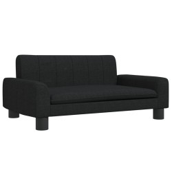 vidaXL Sofá para niños de tela negro 70x45x30 cm