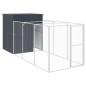 vidaXL Caseta de perros con corral acero galvanizado 165x455x181 cm vidaXL Caseta de perros con corral acero galvanizado 165x455x181 cm
