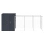 vidaXL Caseta de perros con corral acero galvanizado 165x455x181 cm vidaXL Caseta de perros con corral acero galvanizado 165x455x181 cm