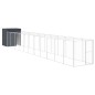 vidaXL Caseta perros con corral acero galvanizado gris 165x1271x181 cm vidaXL Caseta perros con corral acero galvanizado gris 165x1271x181 cm