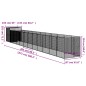 vidaXL Caseta perros con corral acero galvanizado gris 165x1271x181 cm vidaXL Caseta perros con corral acero galvanizado gris 165x1271x181 cm