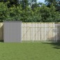 vidaXL Caseta perro corral acero galvanizado gris claro 165x1271x181cm