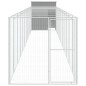 vidaXL Caseta perro corral acero galvanizado gris claro 165x1271x181cm