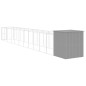 vidaXL Caseta perro corral acero galvanizado gris claro 165x1271x181cm