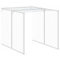 vidaXL Gallinero con corral acero galvanizado gris claro 165x659x181cm
