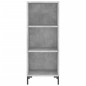 vidaXL Aparador de madera contrachapada gris hormigón 34,5x32,5x180 cm