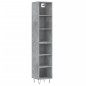 vidaXL Aparador de madera contrachapada gris hormigón 34,5x32,5x180 cm vidaXL Aparador de madera contrachapada gris hormigón 34,5x32,5x180 cm