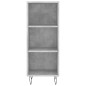 vidaXL Aparador de madera contrachapada gris hormigón 34,5x32,5x180 cm vidaXL Aparador de madera contrachapada gris hormigón 34,5x32,5x180 cm