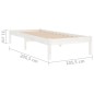 vidaXL Estructura de cama de madera maciza de pino blanco 100x200 cm vidaXL Estructura de cama de madera maciza de pino blanco 100x200 cm