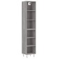 vidaXL Aparador alto madera contrachapada gris Sonoma 34,5x32,5x180 cm vidaXL Aparador alto madera contrachapada gris Sonoma 34,5x32,5x180 cm