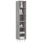 vidaXL Aparador alto madera contrachapada gris Sonoma 34,5x32,5x180 cm vidaXL Aparador alto madera contrachapada gris Sonoma 34,5x32,5x180 cm