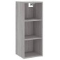 vidaXL Aparador alto madera contrachapada gris Sonoma 34,5x32,5x180 cm vidaXL Aparador alto madera contrachapada gris Sonoma 34,5x32,5x180 cm
